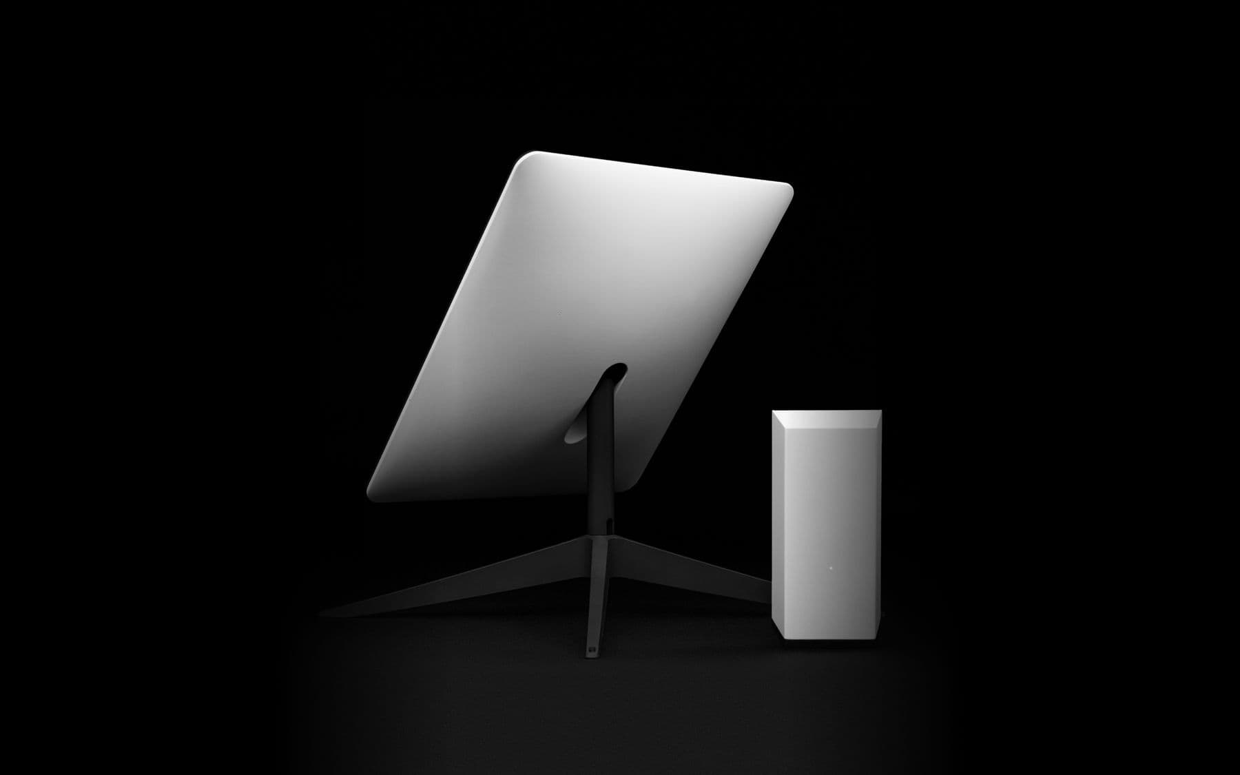 Starlink Flat High Performance Kit: flat dish on a tripod base beside its router