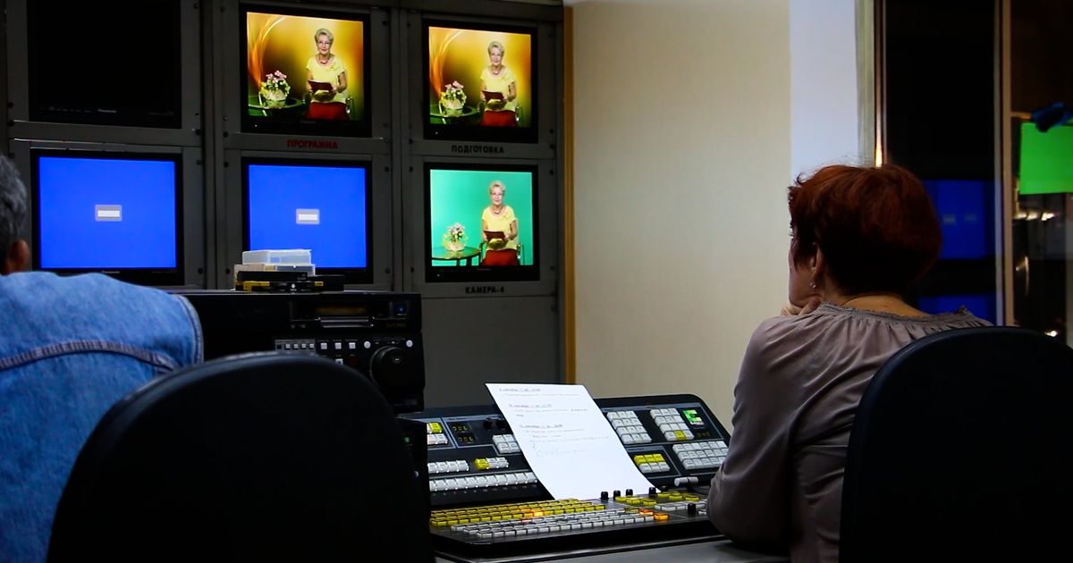 Commercial satellite and network equipment keeping venue screens live