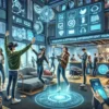 Staying Ahead: Embracing Technology in In-Premise Entertainment - A venue with VR, interactive kiosks, AR, live displays, and a control room
